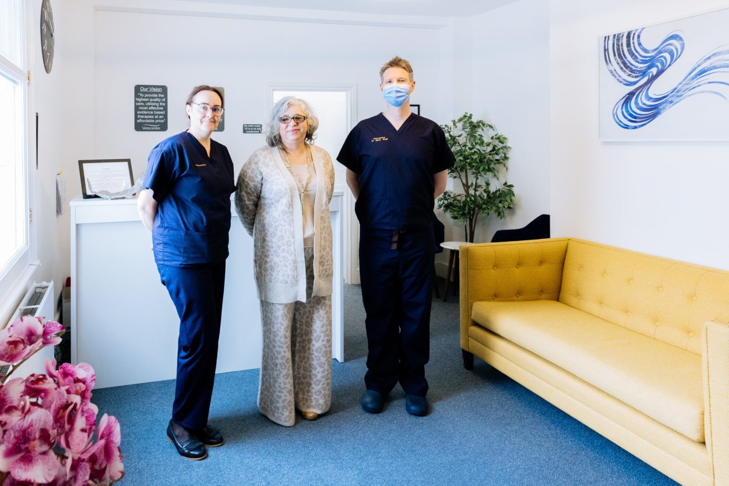 Part of the excellent team at Veincentre Birmingham, our varicose vein and thread vein treatment centre in Birmingham